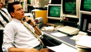 As a child this wasn't how I envisioned the job of a stock broker.